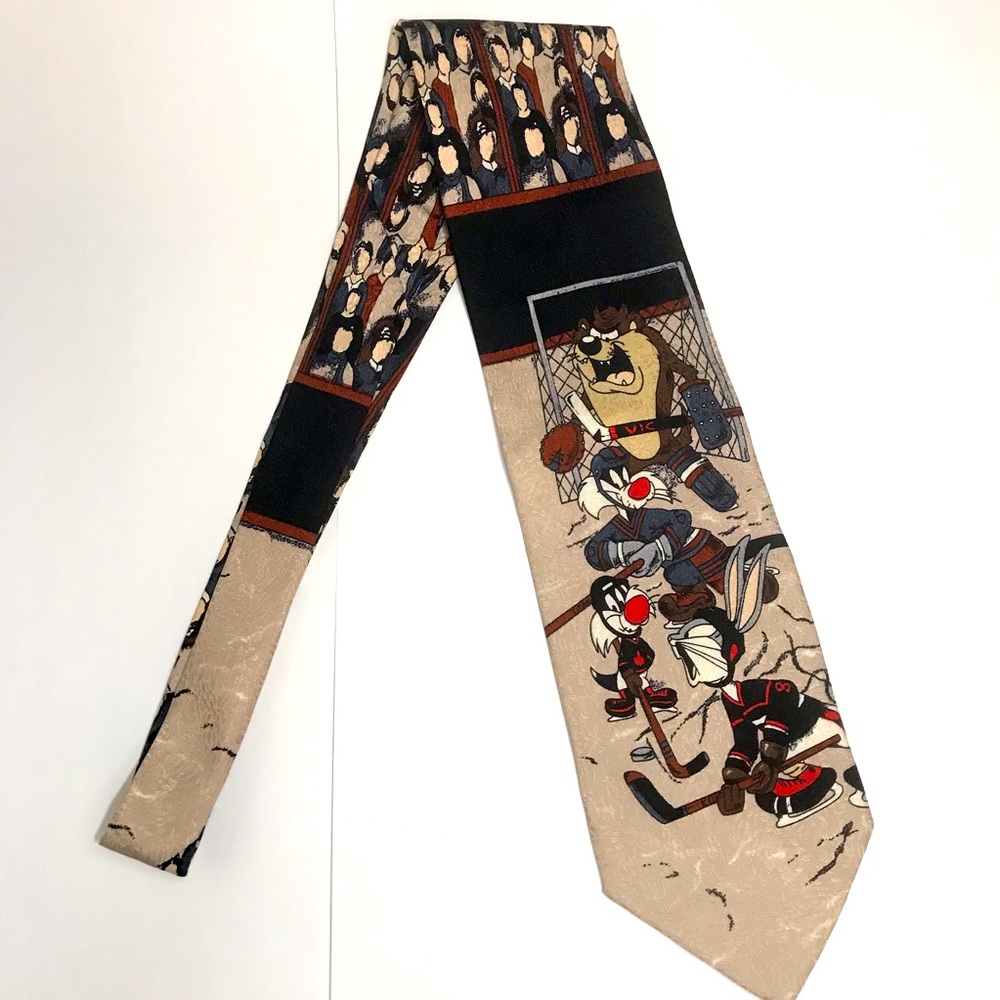 Looney Tunes Tie Tasmanian Devil Hockey